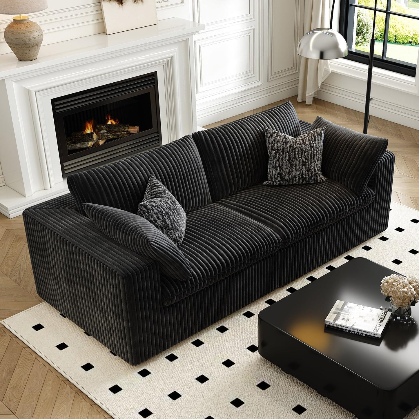 LoveSeat Cloud Couch Modular Sectional Sofa for Living Room,Modern Sofa with Deep Seat，2 Seater