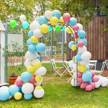 8.2 Ft Garden Arch Trellis for Climbing Plants Outdoor, Wedding Arch Frame for Ceremony Garden