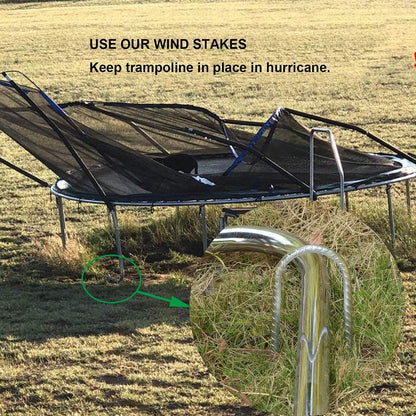 AAGUT 12 Inch Trampoline Stakes 6 Pack 3/8" U Shaped Rebar Ground Anchors Heavy Duty High Winds