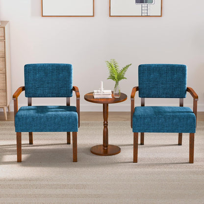 Accent Chair Set of 2 with Table, Living Room Chairs with Soft Seat and Armrests for Living Room