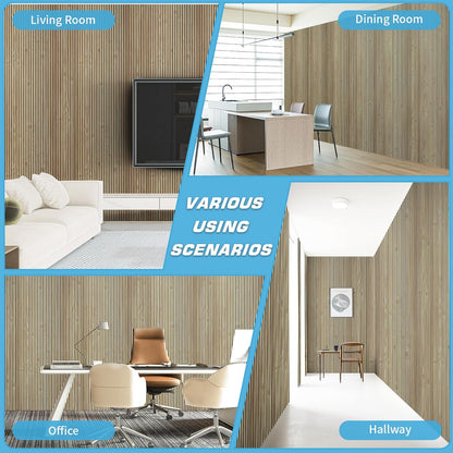 Art3d 4-Pack Glue-On Fine Bar Wainscoting Panel for Interior Wall Decor - 104 x 12 Inch Polystyrene