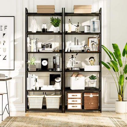 NUMENN Bookshelf, 6 Tier Bookshelves, Home Office Bookcase Shelf Storage Organizer, Free Standing