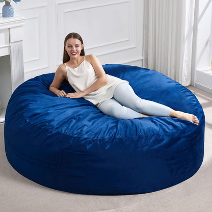 Hobestluk 6FT Bean Bag Chair Bean Bag Chairs for Adults Giant Bean Chairs with Velvet Cover, Memory