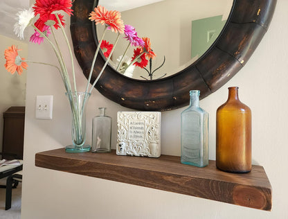 joelsantiques 30 Inch Floating Shelves - 30x8x2 in - Bathroom Shelves Over Toilet - Wall Mounted