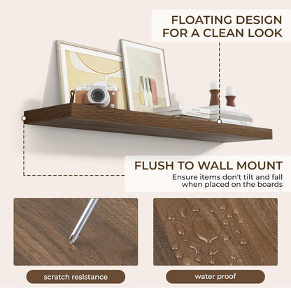 RICHFOCUS 48Inch Floating Shelves for Wall 1 Pack Shelves for Bedroom|Kitchen|Bathroom Wall Mounted