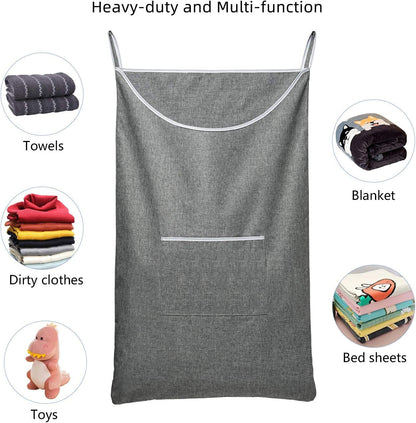 X-Large Door Hanging Hamper Bag,2 Pack Large Capacity Hanging Laundry Hamper Basket with Wide