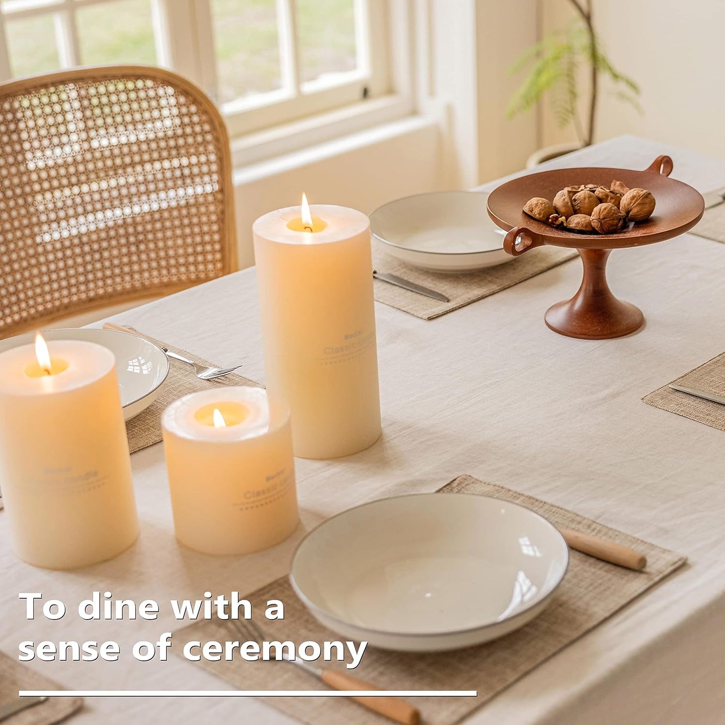 Home Brilliant Linen Place Mats Set of 8 Heat Resistant Dining Table Place Mats Cloth Placemats