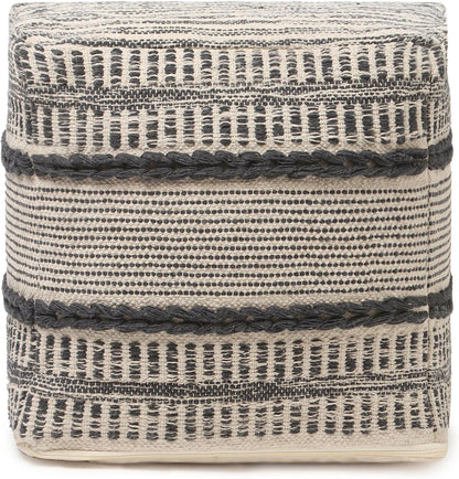 REDEARTH · Tufted Pouf Ottoman with Filler Textured Storage Cube Bean Bag Pouffe Footrest for