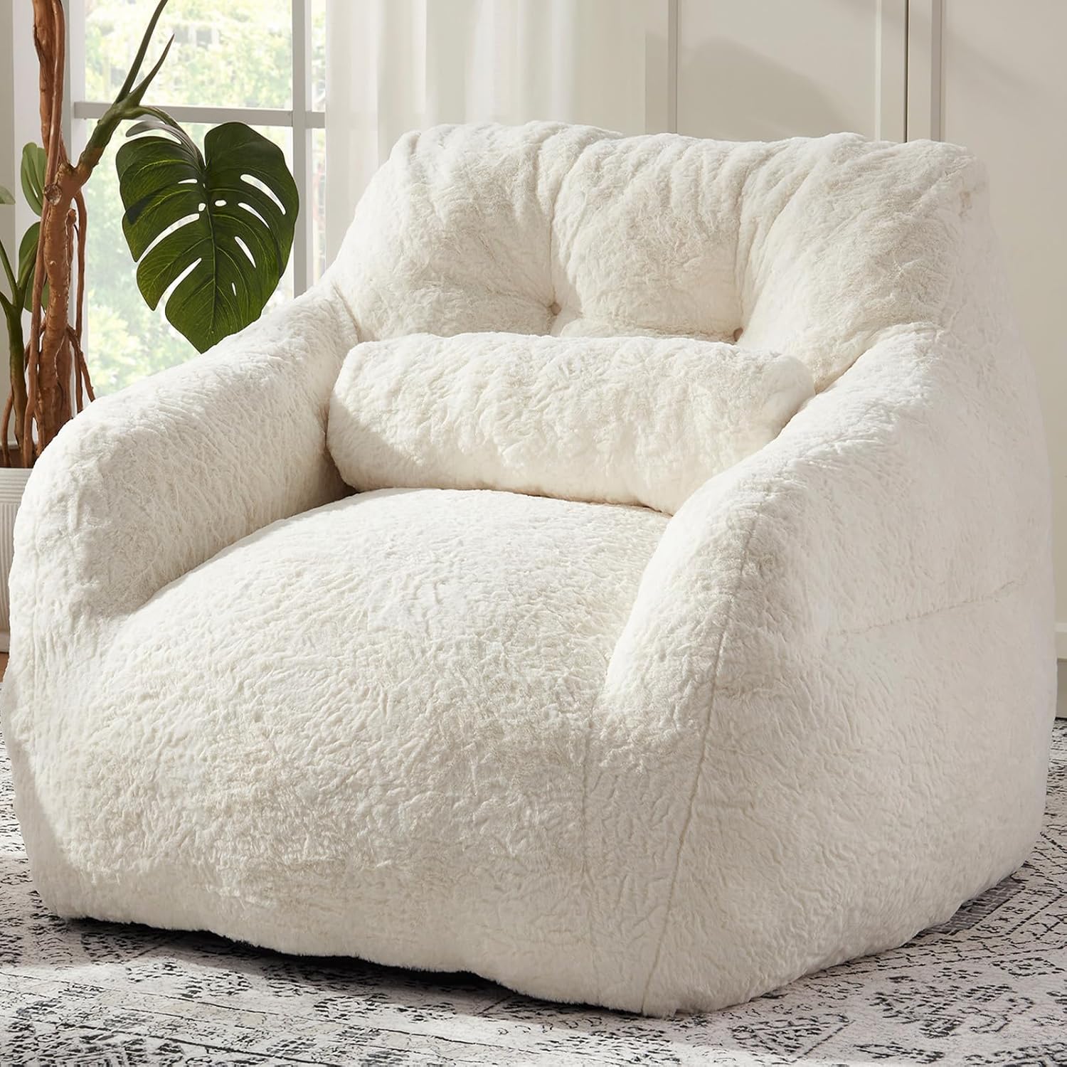 Bean Bag Chair for Adults with Pillow,Oversized Bean Bag Couch Chairs for Adults,Giant Lazy Couch