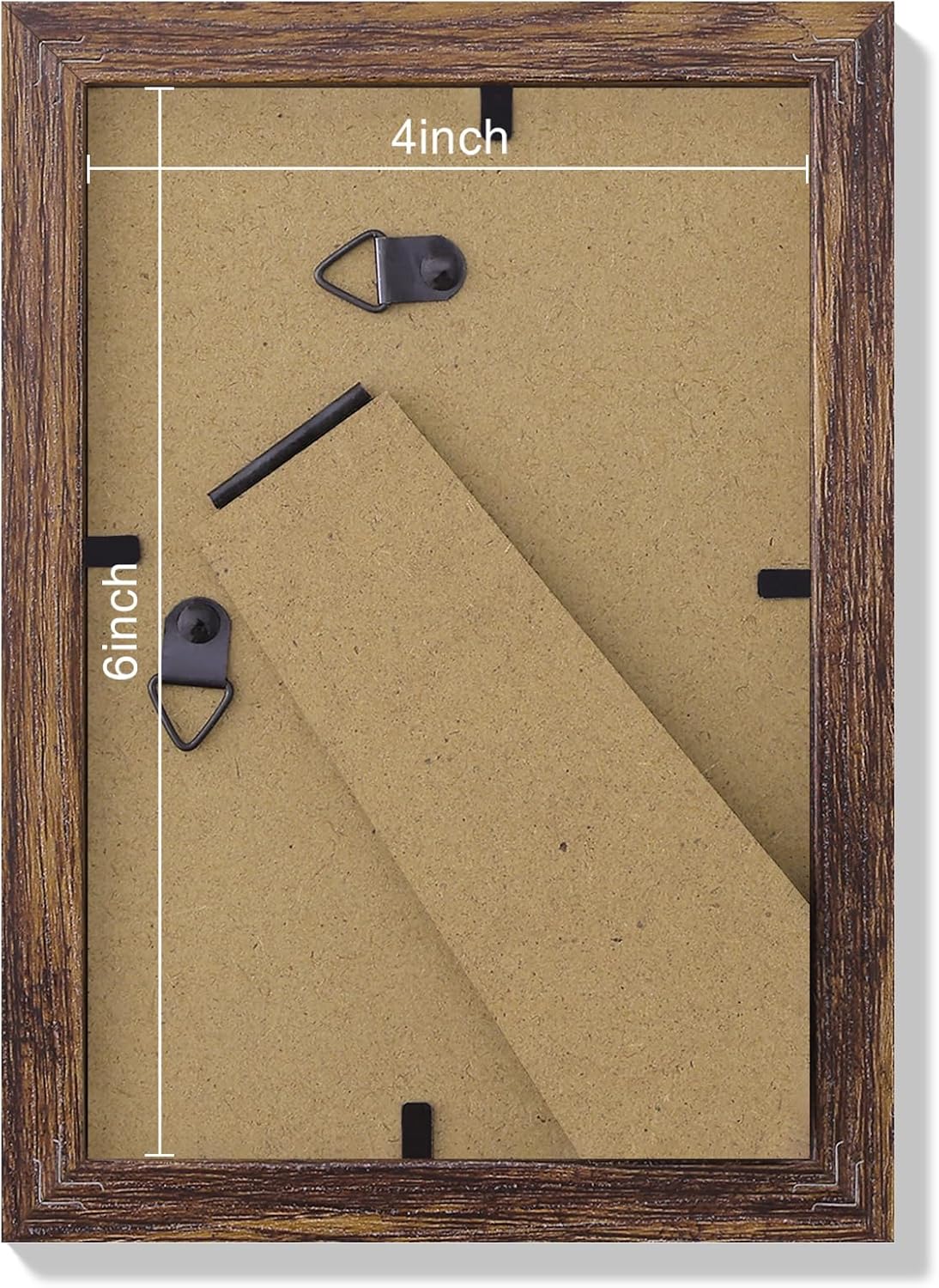 Vittanly 4x6 Picture Frames Set of 9, Shatter Resistant Plexiglass, Display 3.5x5 Pictures with Mat