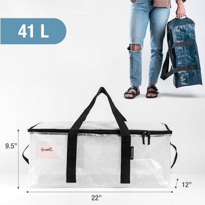 CleverMade Under Bed Storage Bag - Collapsible Storage for Shoes and Clothes Easy Use - Heavy Duty