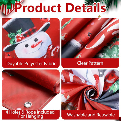 Irenare Christmas Backdrop Merry Christmas Banner Party Decoration Xmas Photography Background