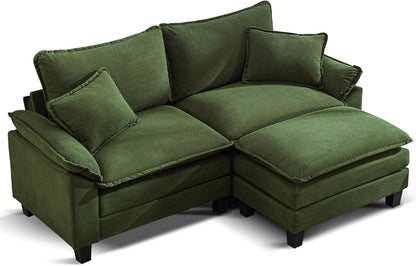 URRED Modular Sectional Sofa Comfy Cloud Couch, Modern Corduroy Sofa Sleeper Deep Seat Couches with