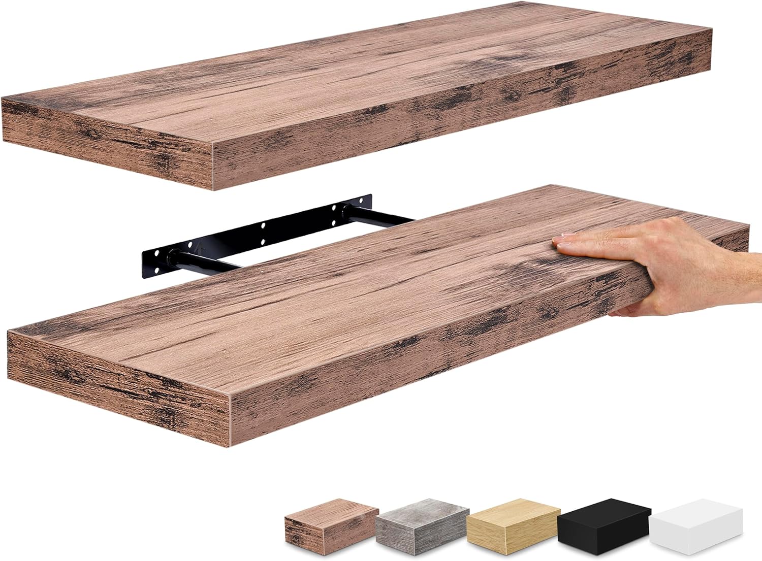 Sorbus Floating Shelves for Wall - 24" Bathroom Shelves, Wall Decor for Bedroom, Kitchen, Living