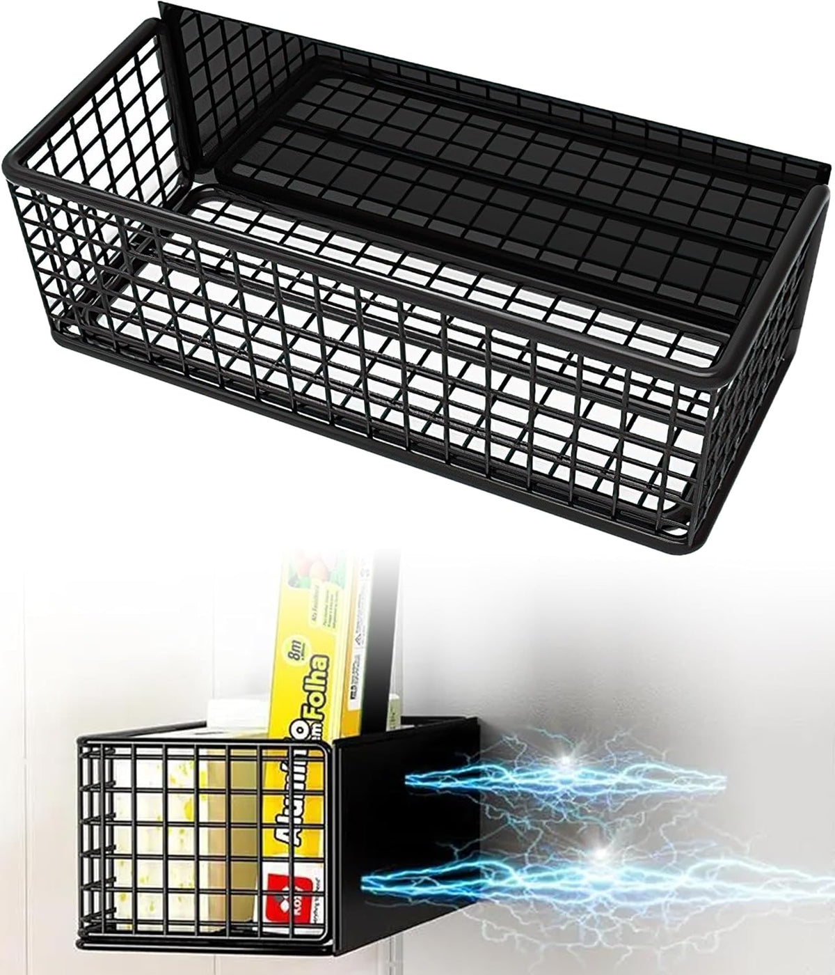 Magnetic Basket Fridge Organizer Wire Bins Pencil Holder Whiteboard Accessories Home Kitchen