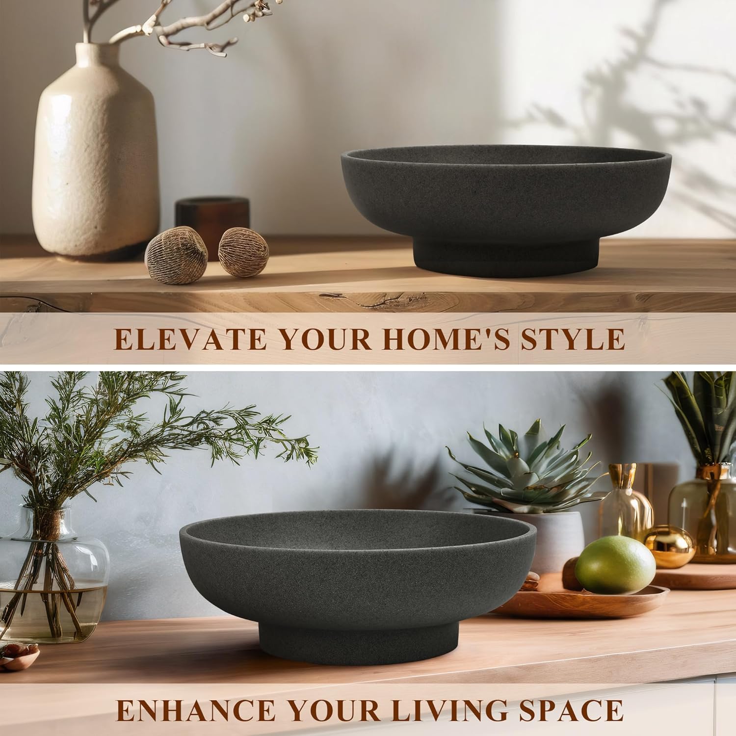 Large Decorative Resin Bowl, Modern Handicraft Bowls for Home Decor, Decorative Fruit Bowl for