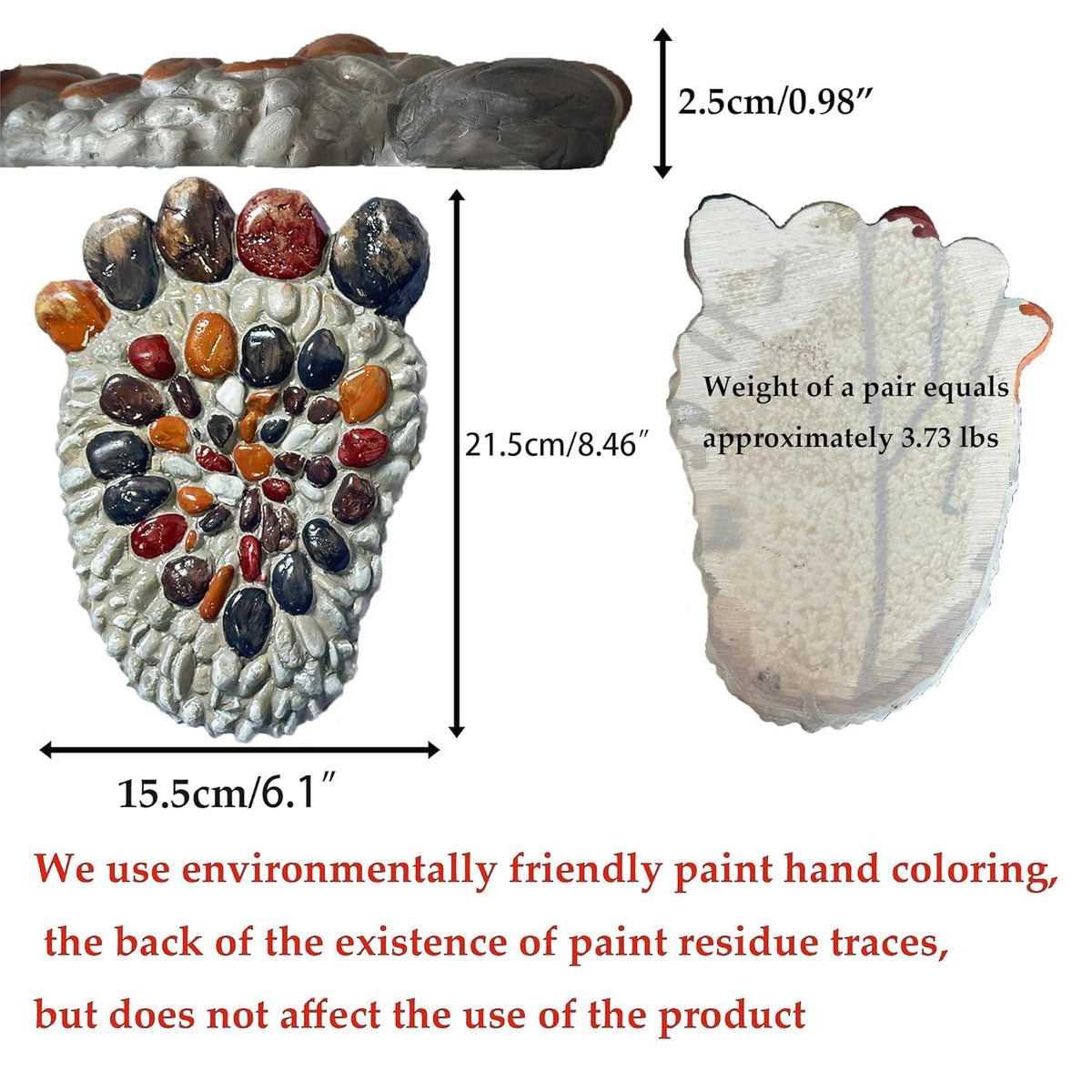 Outdooor Stepping Stones - Decorative Garden Stones for Patio, Deck, Garden or Sidewalk Faux
