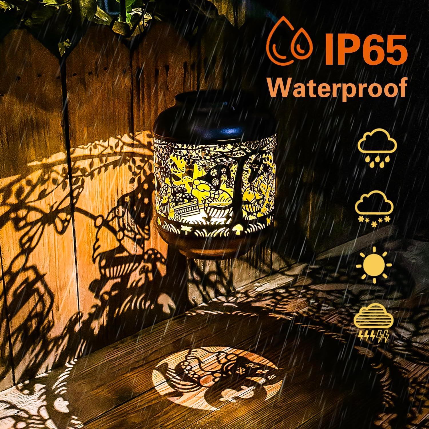 2 Pack Gnomes Solar Lanterns Outdoor Waterproof,Hanging Solar Lights Gnome Gifts for Women Metal