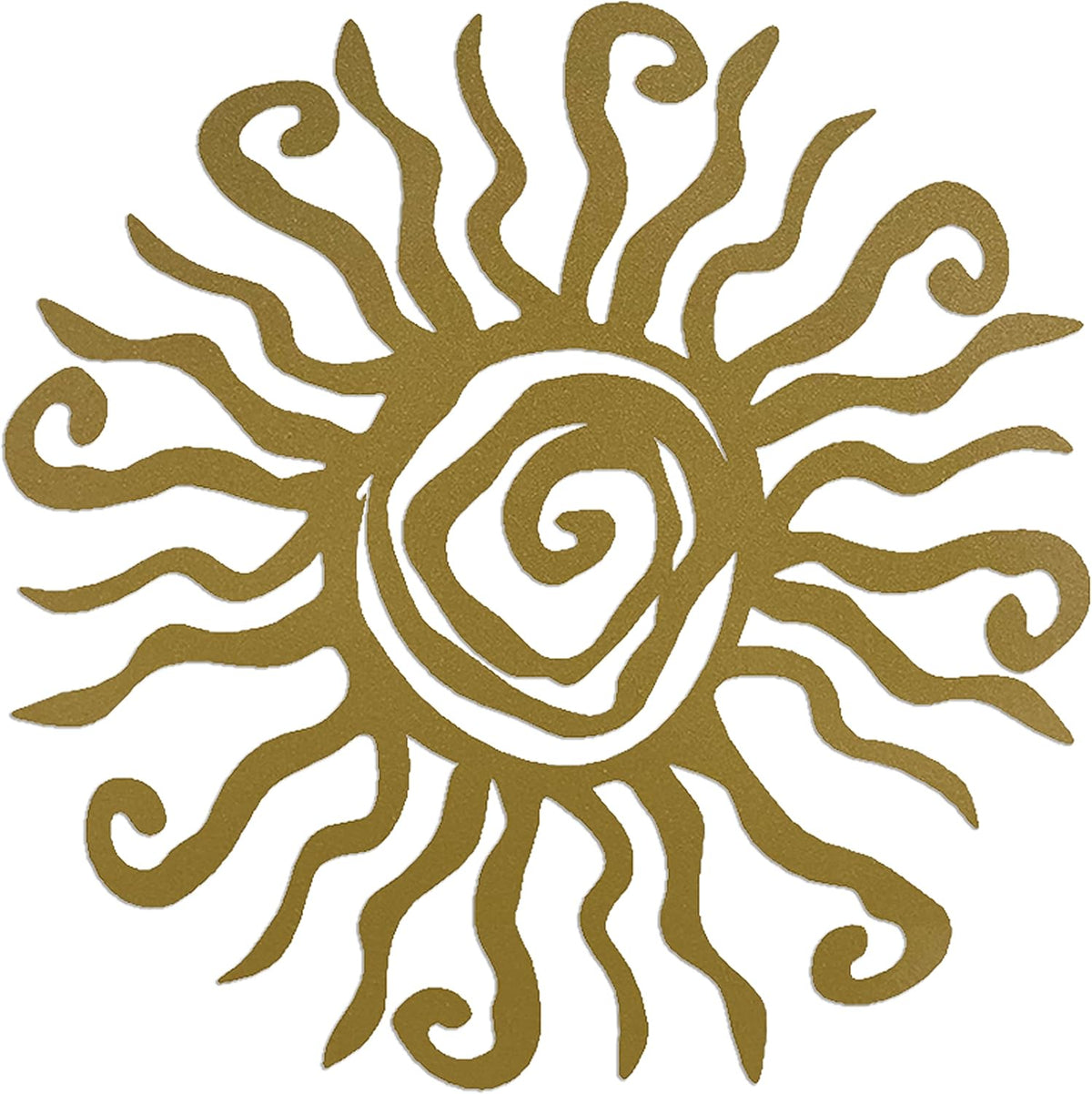 Riverside Designs Wacky Sun Metal Wall Art Indoor/Outdoor Decor - 30" Gold Rust Proof Wall