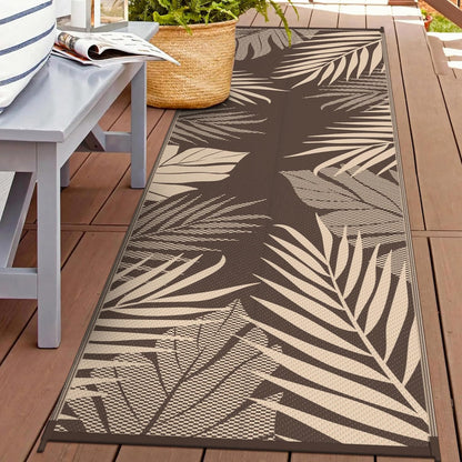 GENIMO Outdoor Rug 2.5' x 8' Waterproof for Patios Clearance, Reversible Outdoor Plastic Straw