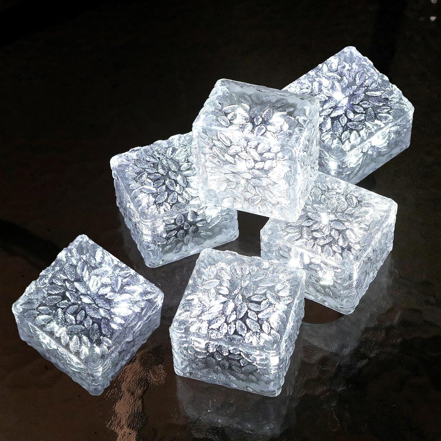 Solar Brick Lights - Outdoor Waterproof Patio & Garden Decor (6 Packs for Patio, Yard, Walkway