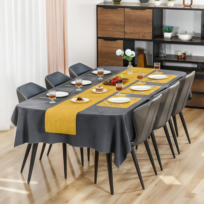 Myir JUN Dual Sided Placemats, Faux Leather Set of 4 for Dining Table Indoor Outdoor, Square