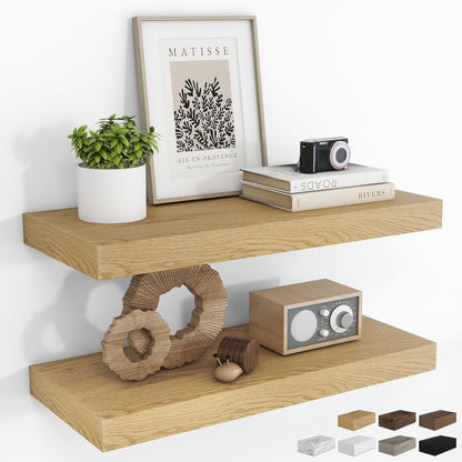 RICHFOCUS 24Inch Floating Shelves for Wall 2 Pack Shelves for Bedroom|Kitchen|Bathroom Wall Mounted