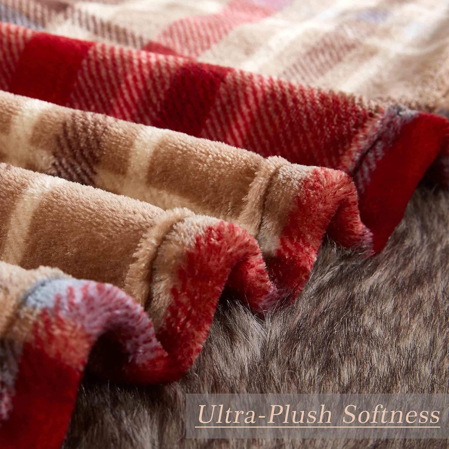 MERRYLIFE Throw Blanket Plaid| Ultra-Plush Soft Colorful Oversized | Decorative Couch Travel