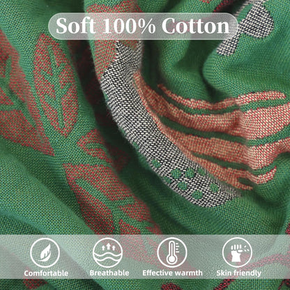 Boho Throw Blanket for Bed, 100% Pure Cotton Ultra Soft Rustic Quilt, Farmhouse Decor Bed Blankets
