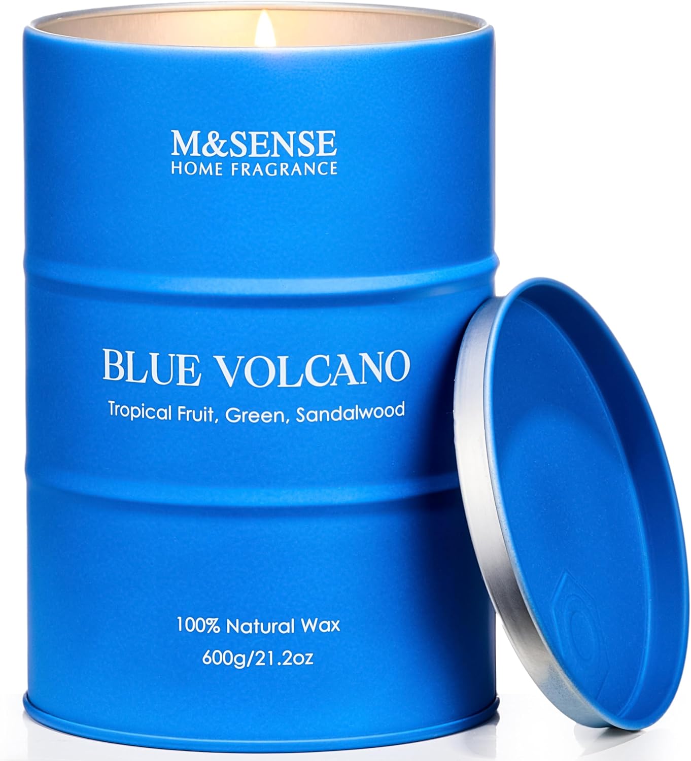 M&SENSE Tropical Fruit Soy Scented Candles Natural Non Toxic, Large Summer Candles 21.2oz 120 Hours