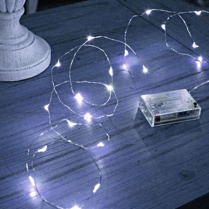 Dazzle Bright Fairy Lights Battery Operated, 2 Pack Total 40FT 120LED Silver Wire Waterproof
