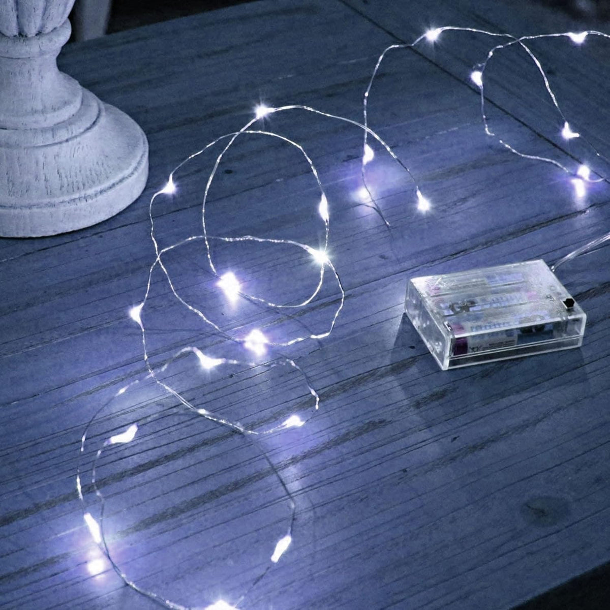 Dazzle Bright Fairy Lights Battery Operated, 4 Pack Total 80FT 240LED Silver Wire Waterproof