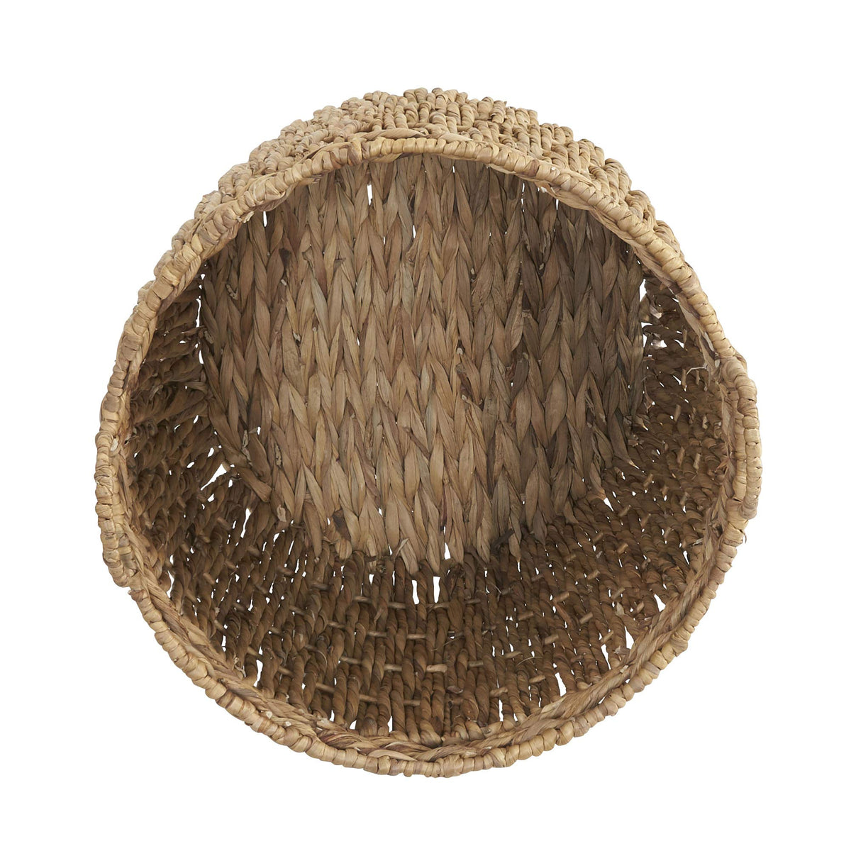 Household Essentials Tall Wicker Floor Basket, Woven Decorative Basket with Handles, Handmade