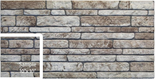 Dundee Deco 3D Wall Panels Faux Brick - Cladding Light Brown Grey Stone Look Wall Paneling