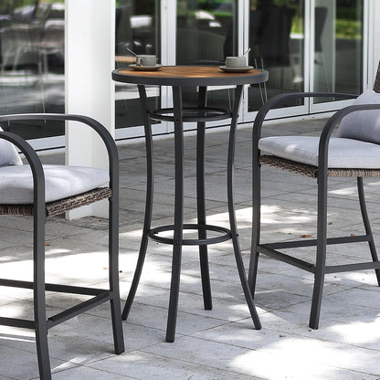 Outdoor Bar Height Bistro Table, 40-Inch Patio Bar Table Bistro Dining Table Pub Table with