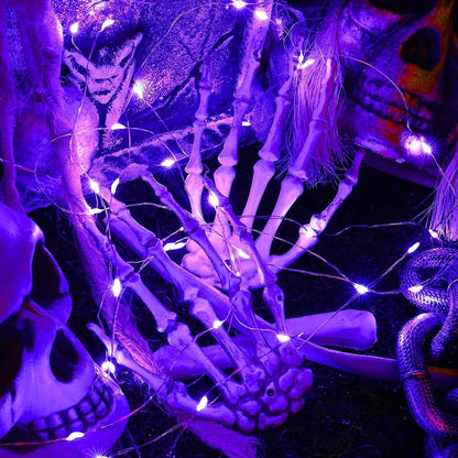 4-Pack 50 LED Fairy Lights Battery Operated with Timer, 16FT Waterproof Halloween String Lights