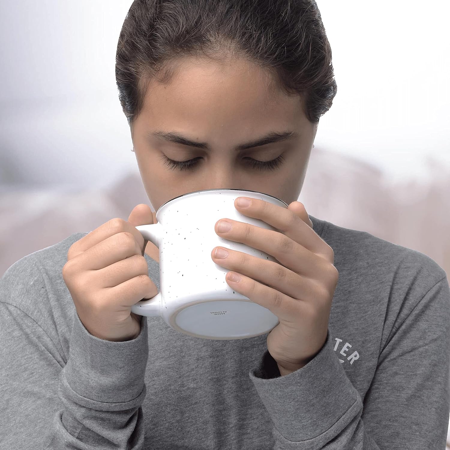 DISCOUNT PROMOS Ceramic Campfire Coffee Mugs 13 oz. Set of 10, Bulk Pack - Perfect for Tea