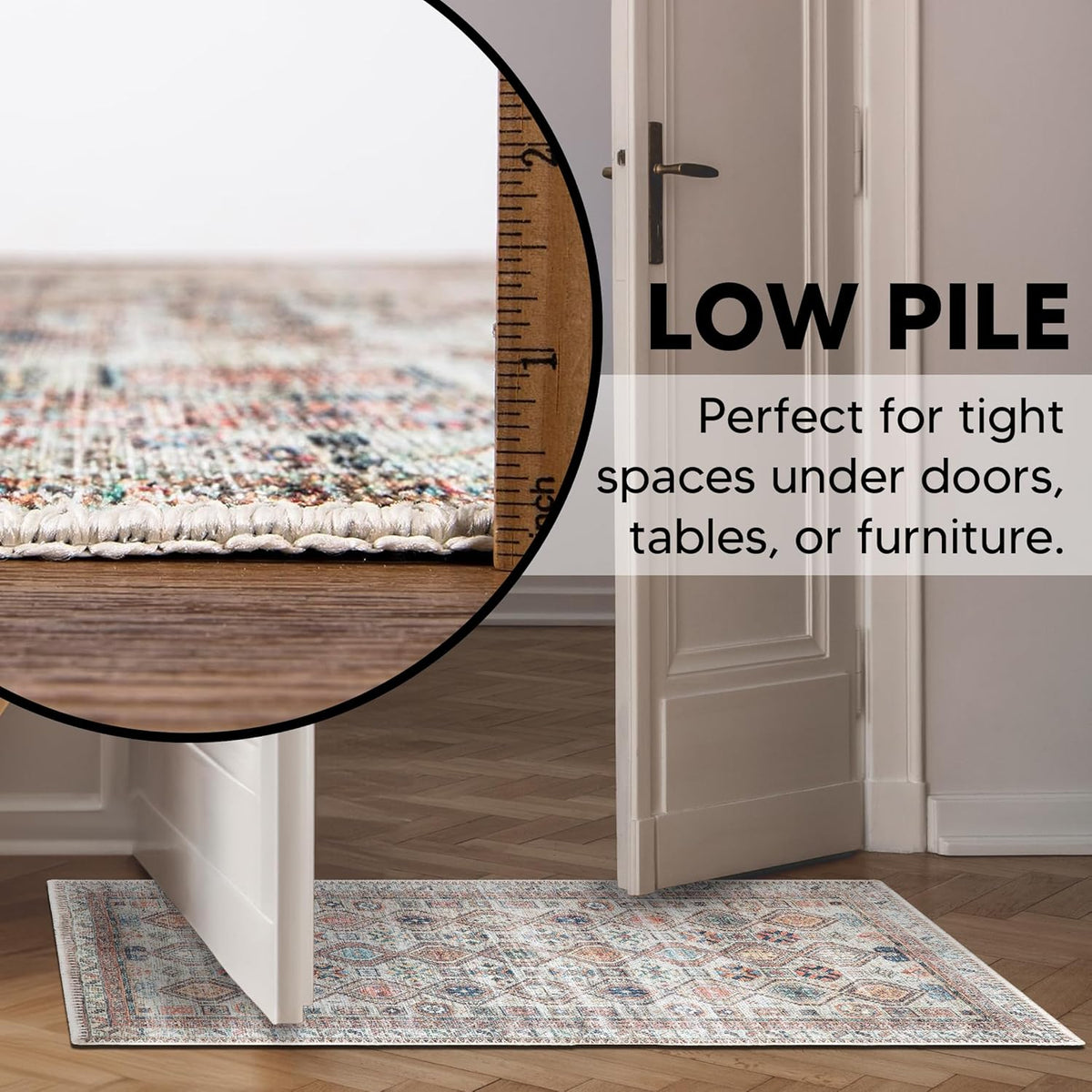 Keen Home Design 2x3 Rug - Machine Washable Entry Rug with Non-Slip Backing, Ideal for Enteryway