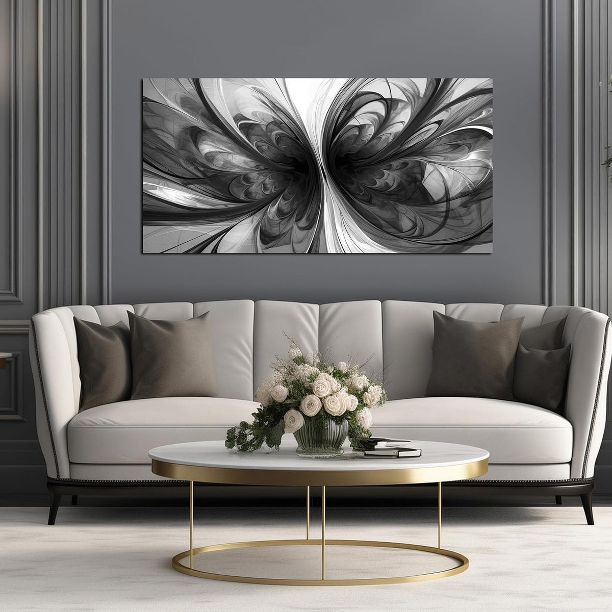 Black and White Pictures for Wall Abstract Art Wall Decor for Living Room Bedroom Office Wall Art