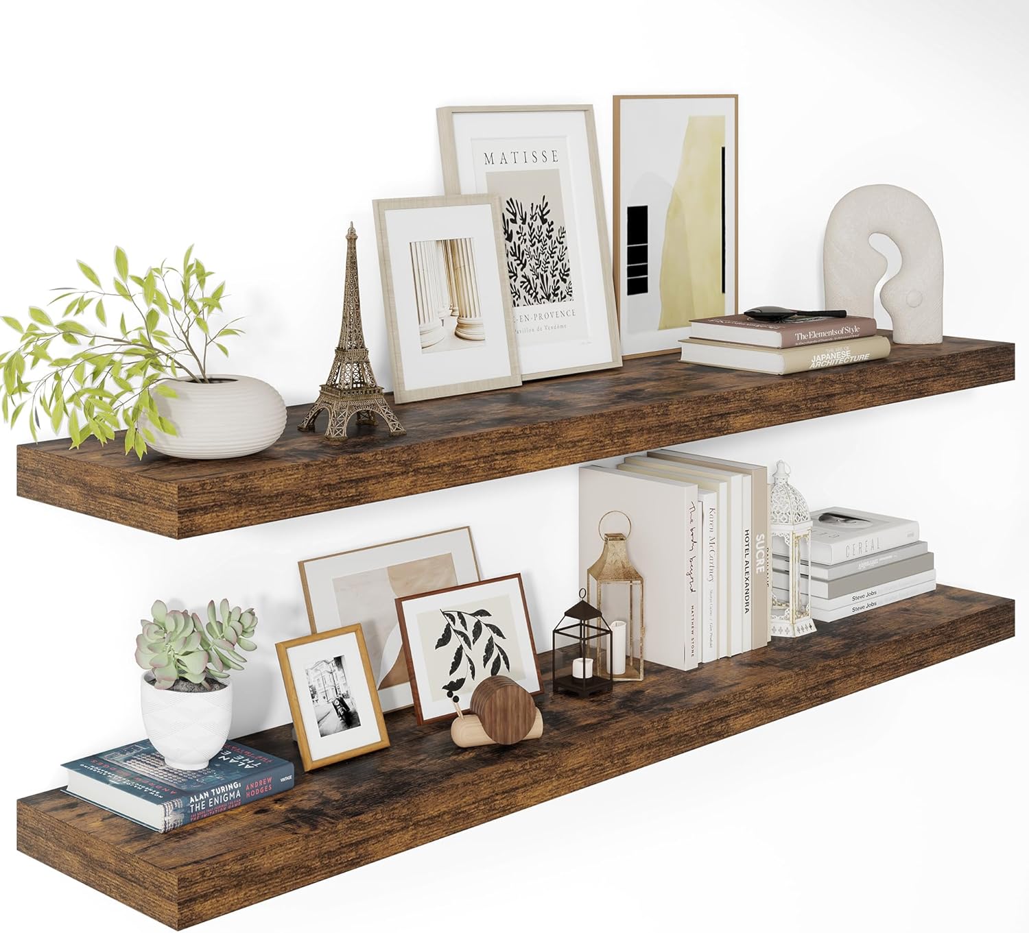 12" Deep Floating Shelves for Wall 48 Inches Long, Heavy Duty Wall Shelves for Bedroom Bathroom