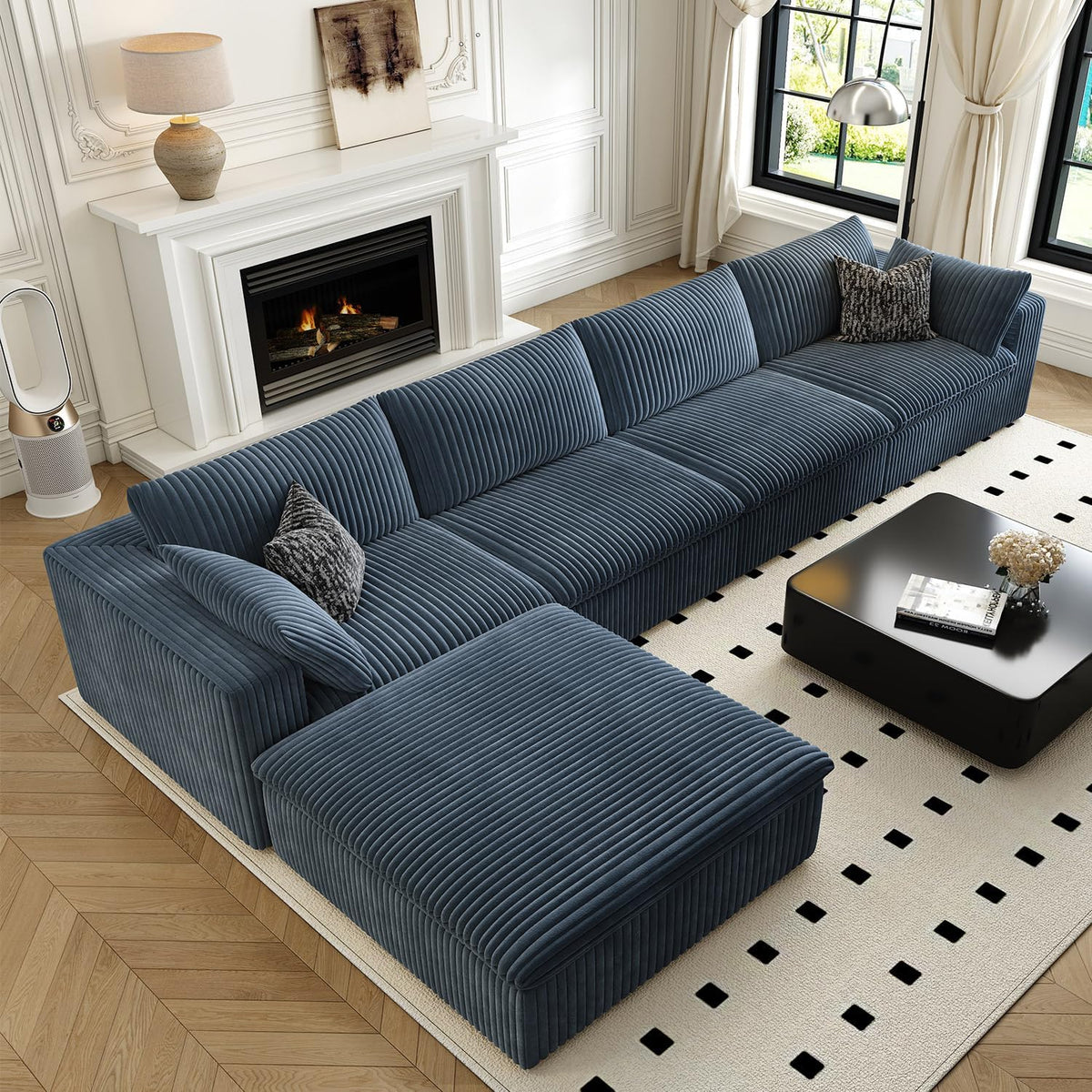 157.5" Cloud Couch Modular Sectional Sofa for Living Room,Modern Sofa with Deep Seat，L-Shape