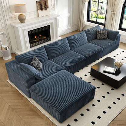 157.5" Cloud Couch Modular Sectional Sofa for Living Room,Modern Sofa with Deep Seat，L-Shape
