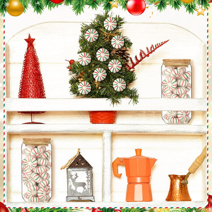 36 Pcs Felt Peppermint Decoration Christmas Wool Peppermints Christmas Arts Crafts Supplies, DIY