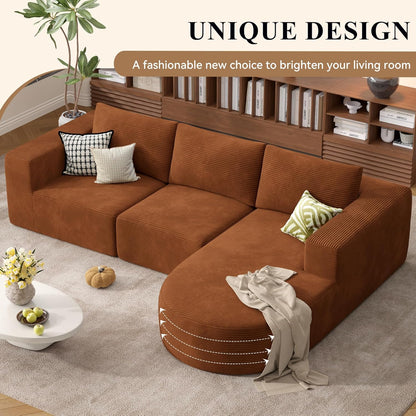 Modular Sectional Sofa with L-Shape Chaise,Cloud Sectional Modern Sleeper Couch with Deep