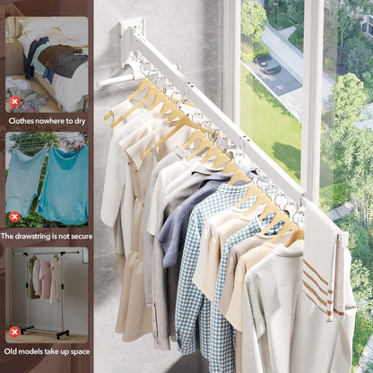 Clothes Drying Rack,Laundry Drying Rack Wall Mount, Wall Mounted Clothes