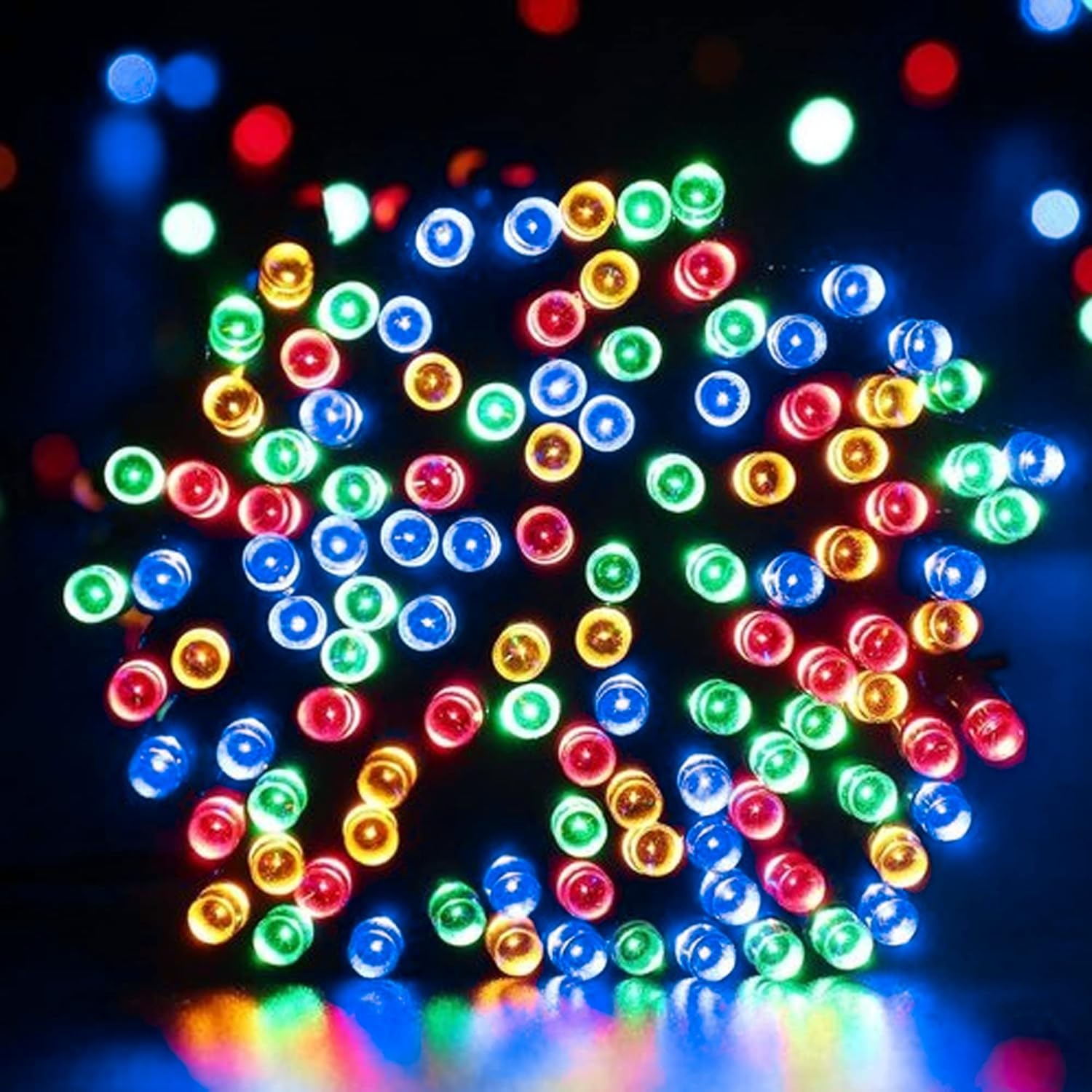 Dazzle Bright Christmas String Lights, 66FT 200 LED Connectable Green Wire 8 Modes String Lights