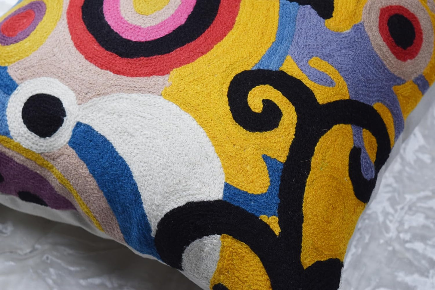 Kashmir Designs Yellow Tree of Life Decorative Pillow Cover Modern Couch Pillowcase Floral Chair