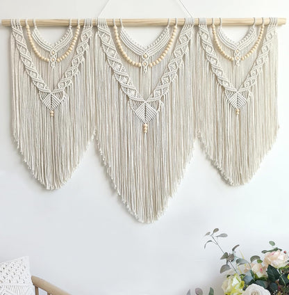 Achart Macrame Wall Hanging Large- Boho Wall Decor- large wall art- Wall Decor Living Room- Macrame