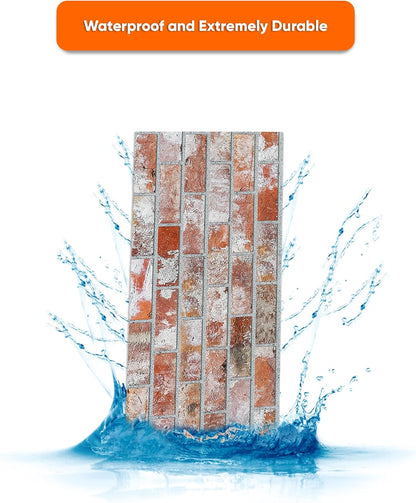 IZODEKOR 3D Wall Panels Brick Effect - Cladding, Stone Look, Styrofoam Facing for Living Room