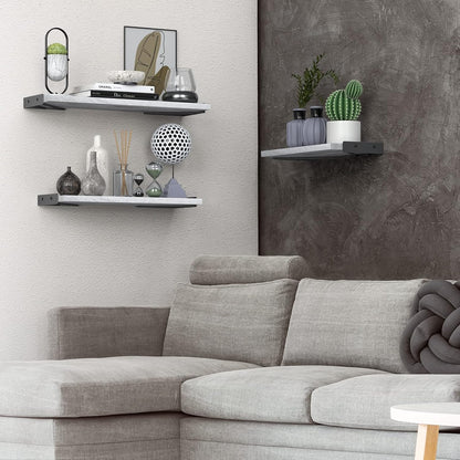 BAYKA Wall Shelves for Bedroom Decor, Floating Wall Shelves for Living Room Kitchen Storage, Wall